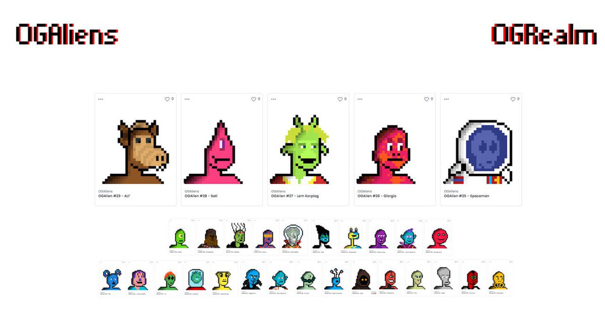 New OGAliens minted in the OGRealm.
Get a chance &amp; participate on the airdrop of an OGAlien!

👽 Follow <a href="/OGAliens/">OGAliens</a> 
👽 Retweet
👽 Join our Discord and and check OGAliens channel: discord.gg/w42EkTsYVp

#nft #nftcollector #NFTs #NFTgiveaway #FreeNFT #NFTDrop #ogpunks #cryptoart