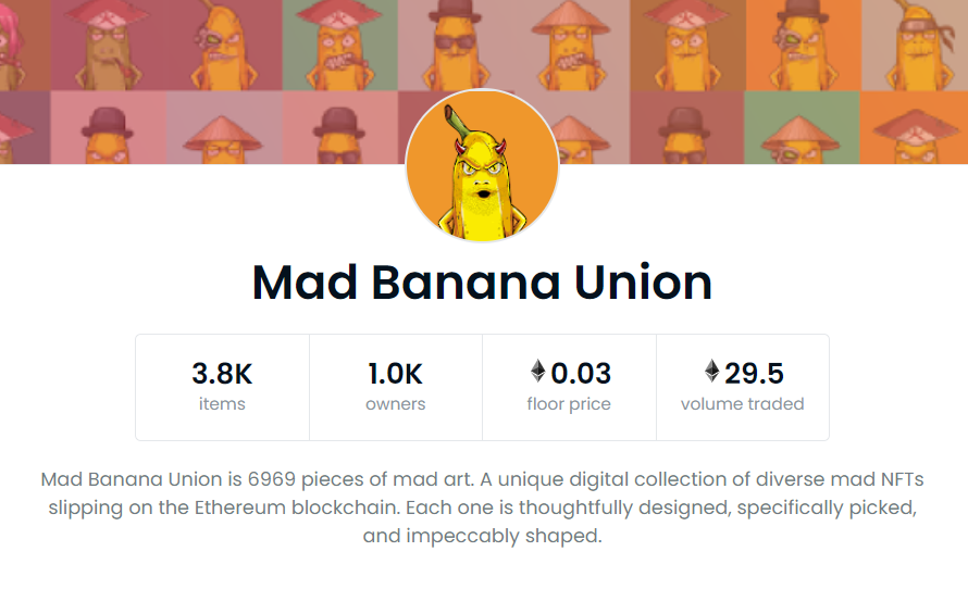 MadBananaUnion's tweet photo. Officially 1000 Mad Banana Holders 🥳🎉

&amp; Minting is still live on our website🍌🚀 https://t.co/OLRwmwcm7L