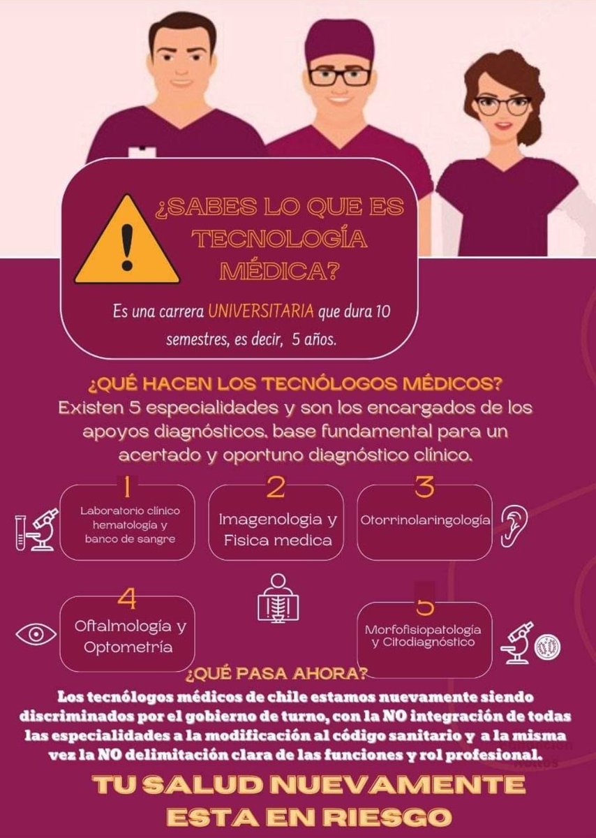 OmarRDS04's tweet photo. Para los que aún no comprenden el porque Tecnología Médica esta en #AlertaTM, voy a abrir un pequeño hilo.
Aclaro que, como soy estudiante aún, no domino con exactitud este tema, pero se de gente que ni siquiera sabe lo que hacemos. https://t.co/WAJMg0KrTP