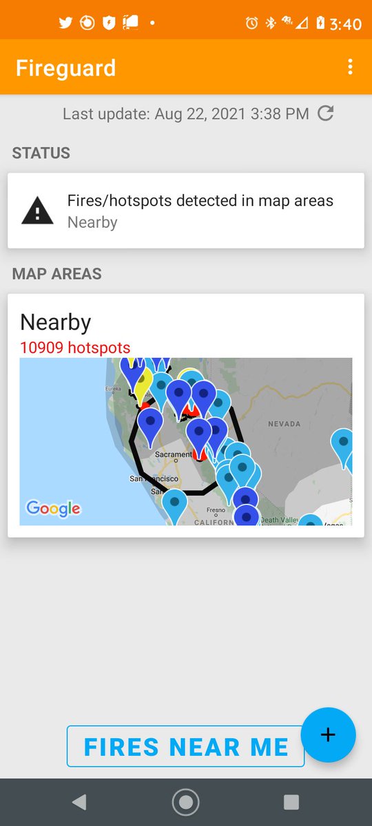 I have found this to be source fire info. Be sure to turn cameras in settings