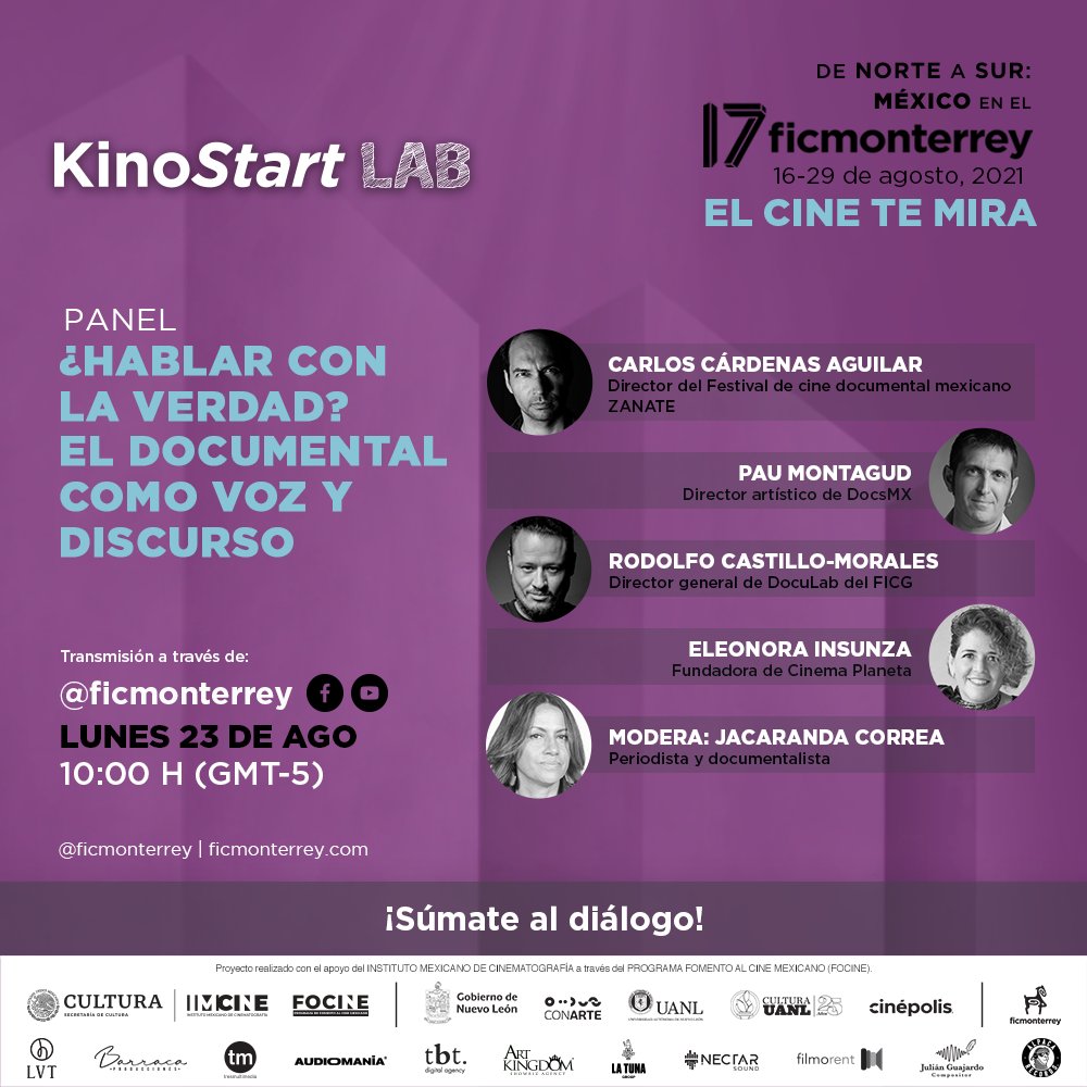 PauMontagud's tweet photo. Un placer y un honor participar mañana lunes, 10 AM en el #KinoStartLAB del maravilloso @ficmonterrey junto a  @festivalzanate, @FitoCastmo07, @cinemaplaneta, moderados por @jacarandilla 
Va a ser muy interesante. Muchas gracias @juan_manuel_gzz por la invitación https://t.co/MfKoKH7rvw