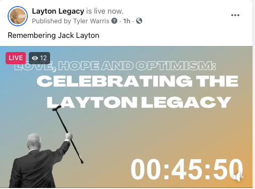 The countdown is on! To watch the event go to our Facebook page or laytonlegacy.ca to watch with us live!
