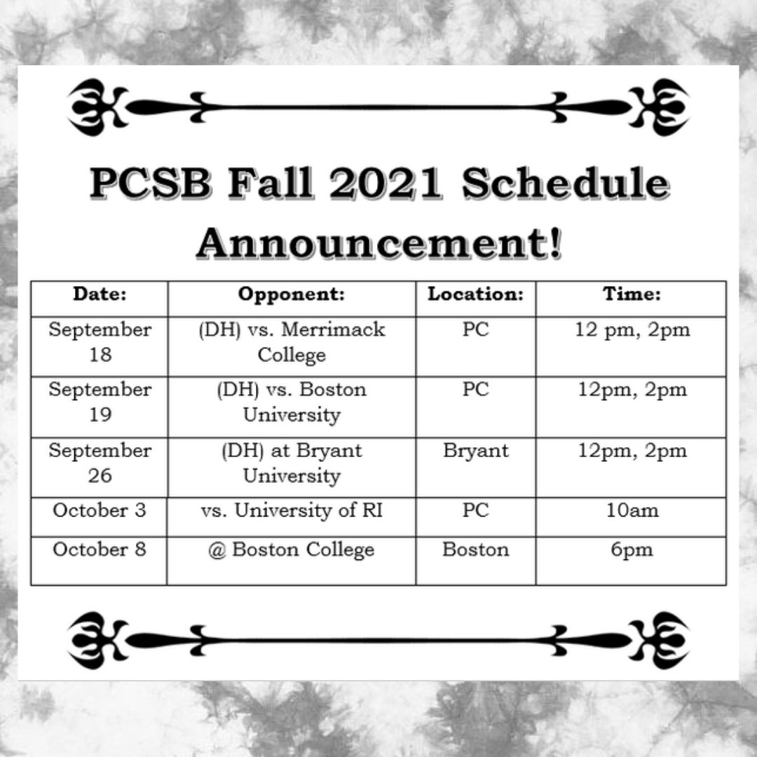 PCSB is back!! Don’t miss your chance to see the Friars back in action this fall! #friarfamily