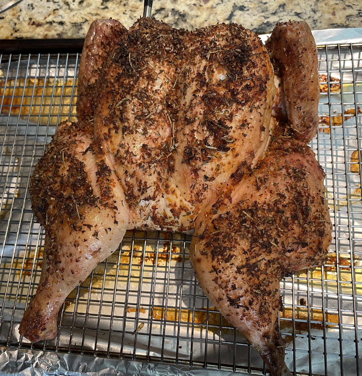 When your drafting for the #FFDownUnderBowl might as well rock a couple spatchcock chickens while your waiting.  😀

Using the chicken from from <a href="/heygrill_hey/">Susie Bulloch</a> as everything she does is fire.  They smell amazing.