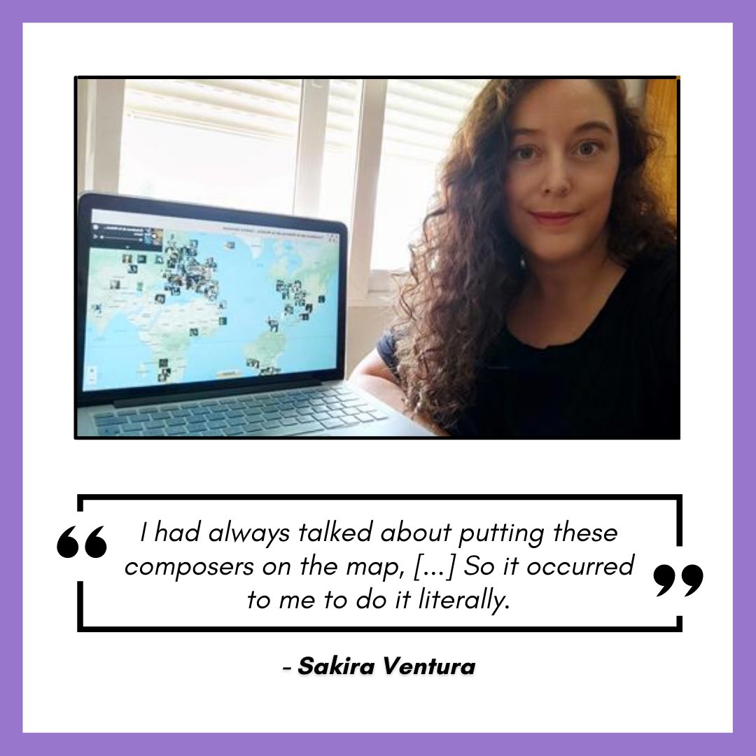 MPATH_Music's tweet photo. @ClassicFM article explores innovative music teacher @svmusicology ‘s online interactive map that shines a light on living and historical female composers around the world.
Explore the map: https://t.co/qcAIJis6zN
#MpathMusic #WomenComposers #FemaleComposers #WomenOwned https://t.co/KvSmKq9McV