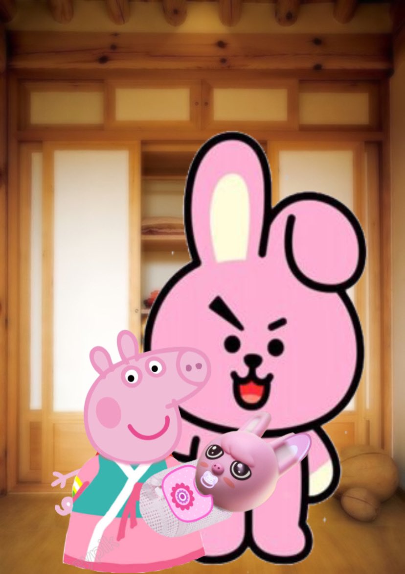 cyperr5's tweet photo. @BT21_  X @peppapig  = dweakki https://t.co/UqYlHOyEH3