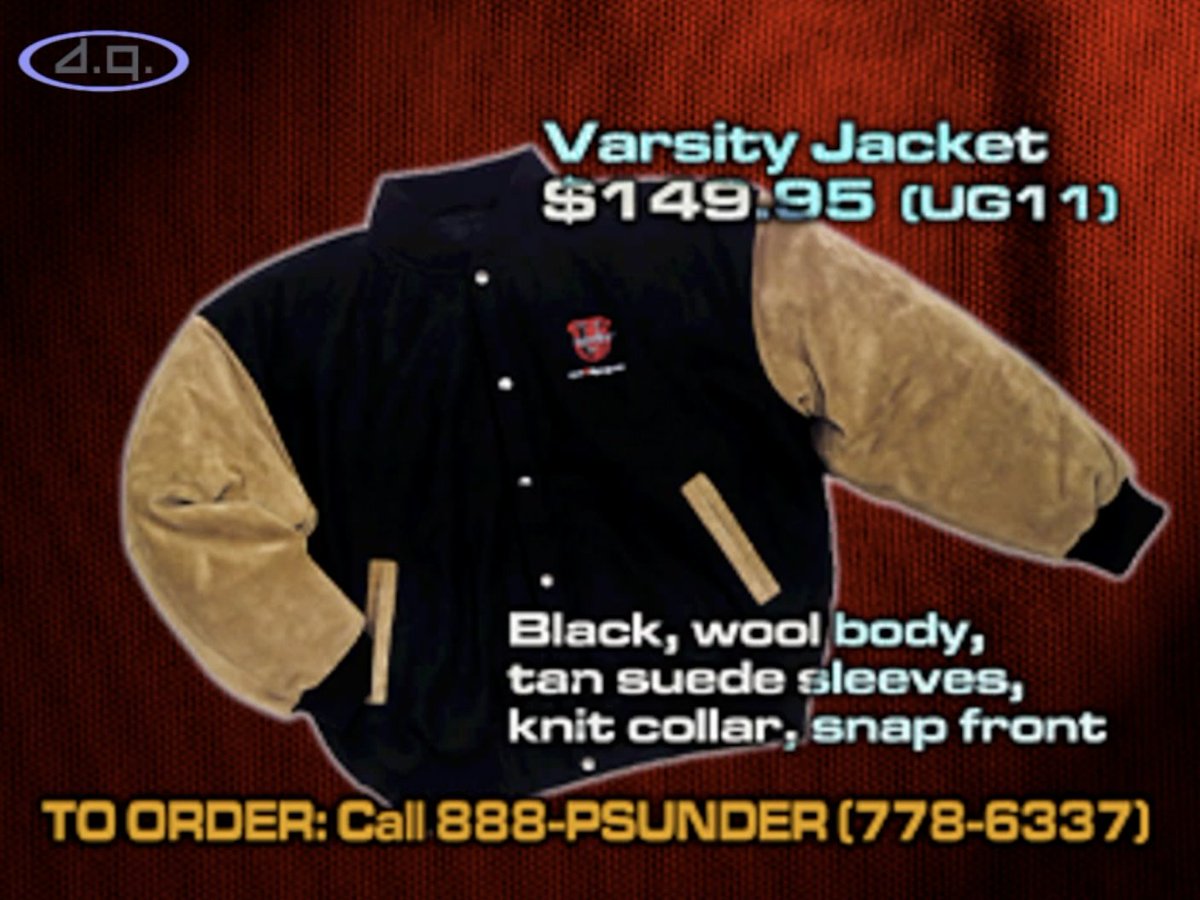 No babe, the $150 PlayStation Underground varsity jacket stays on