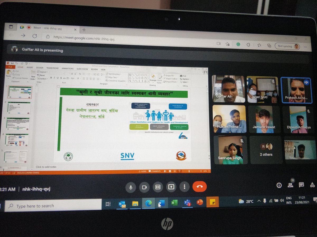 #HappeningNow Participation from #secondaryschools on #VirtualQuizCompetition related to #SchoolWash &amp; #COVID under #Washsdg <a href="/SnvNepal/">SNV Nepal</a> <a href="/GaffarA13256351/">Gaffar Ali</a> <a href="/HirendraShahi4/">Hirendra Shahi</a>