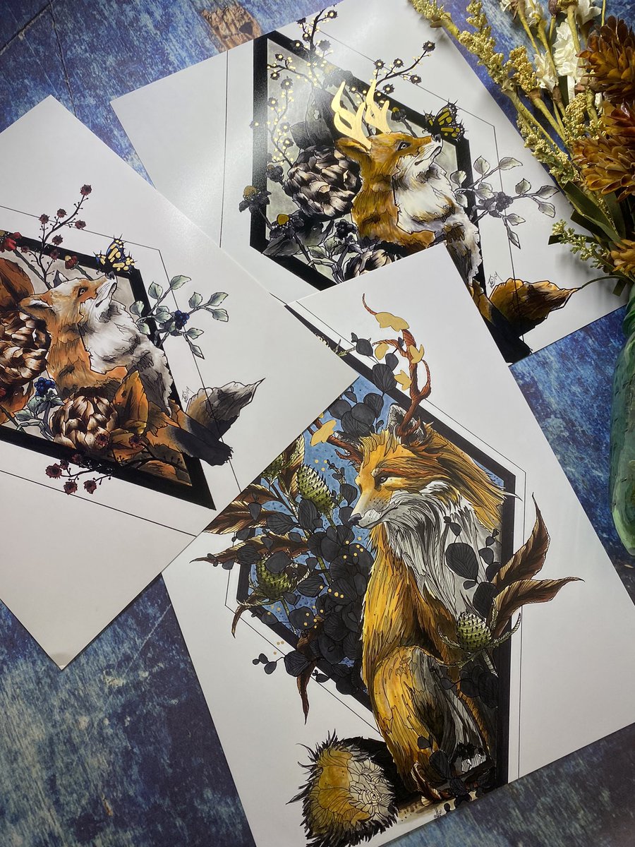 Once there was a little Fox who dreamt. Not of the usually little Fox dreams, but of something different. With every passing night, the dream felt more like reality, and reality like a dream. Until one morning… fruition. 

Includes all 3 little Fox prints 🦊
#foxart #drawing