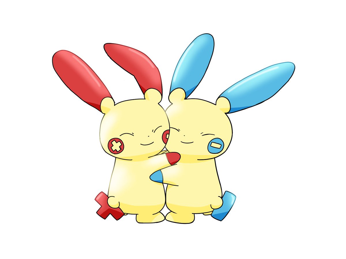 ポケモンイラスト プラスルとマイナン