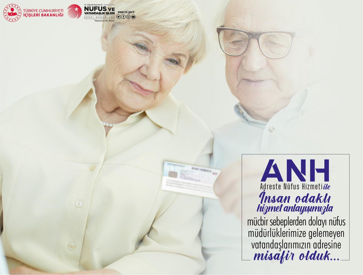Siz bize gelemiyorsanız biz size geliriz anlayışıyla binlerce ihtiyaçlı vatandaşımıza Adreste Nüfus Hizmetiyle evlerine misafir olan fedakar mesai arkadaşlarımızla yeni ve güzel hizmetler için yeni haftaya Bismillah <a href="/TCNufus/">Nüfus ve Vatandaşlık İşleri Genel Müdürlüğü</a> <a href="/serdilt/">Prof. Dr. T. Sabri ERDİL</a> #HayatınızınHerAnında #AdresteNüfusHizmeti