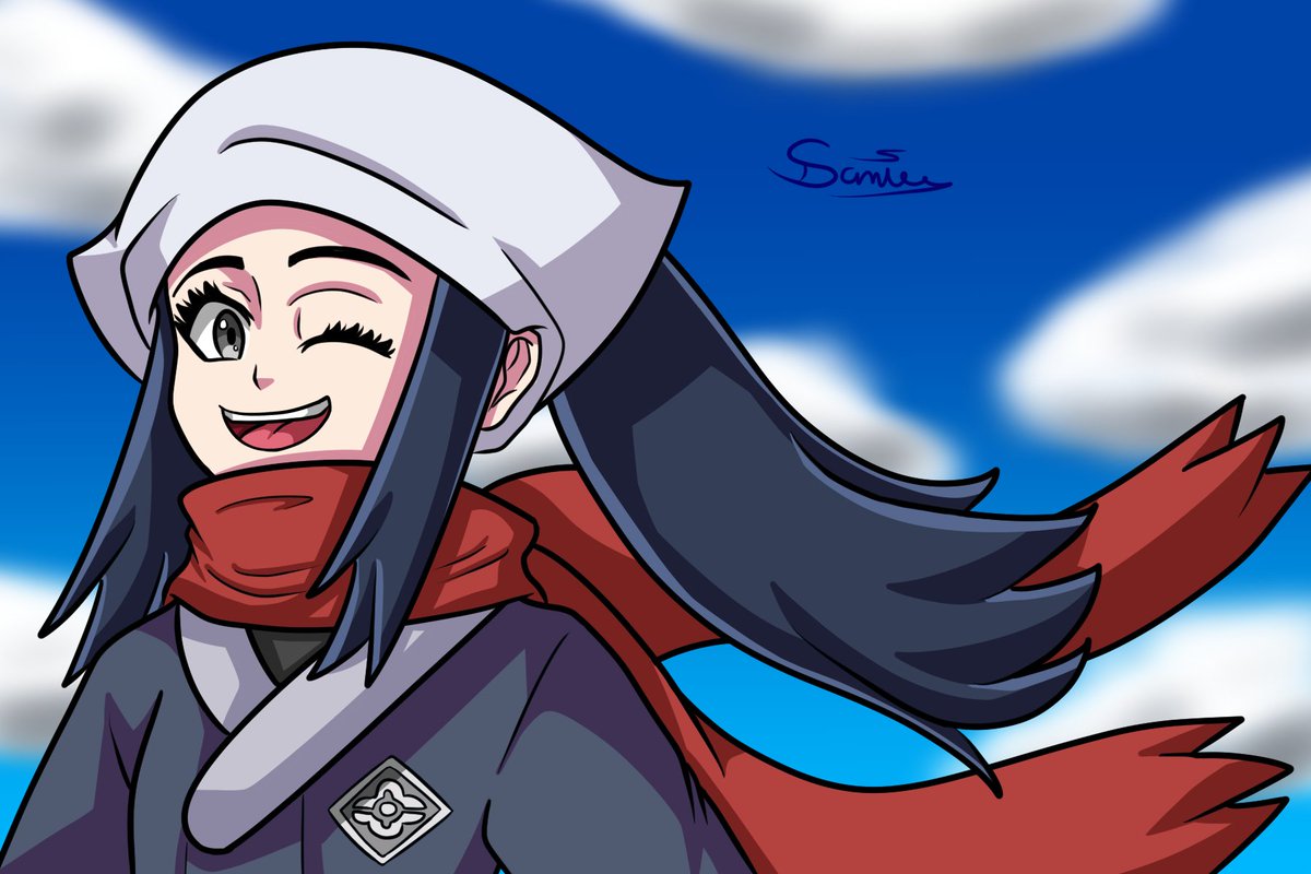Gakenzi's tweet photo. It's Akari from #PokemonLegendsArceus 
Legends looks like such a fun game and way more up my ally than the recent main line games haha.
The Legends version of Dawn who I just learned is called Akari looks cute so I quickly drew this haha
---
#Pokemon #fanart #NintendoSwitch https://t.co/BJb3ChThbs