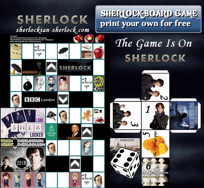 SherlockianC's tweet photo. Free SHERLOCK Board Game
with #Sherlock #John #Mycroft & #Lestrade
Print 1: https://t.co/3FrSbsIxRK
#SHERLOCK日本初放送10周年 #10YearsOfSherlock #Sherlock10Anniversary #Cumberbatch #MartinFreeman #MarkGatiss #sherlocktwt #RupertGraves #larapulver #louisebrealey #AndrewScott #UK https://t.co/8AzlA2UgR6