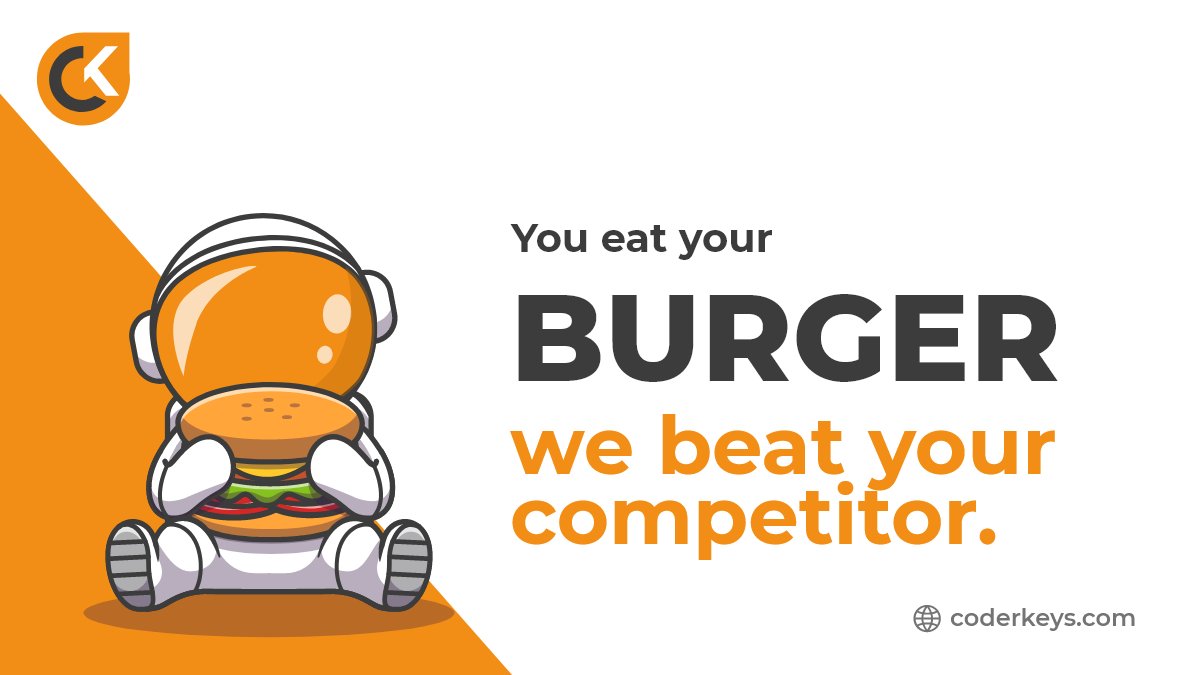 coderkeys24's tweet image. ✅ If you want results like a burger, just follow the path of making!!😎
.
🎷 But if you don't know how to make a website, just give us one trial and you can enjoy your burger.💥
#dailywebdesign #designerearrings #designinterieur #marketero #coderkeys #designmiami #uxtrends