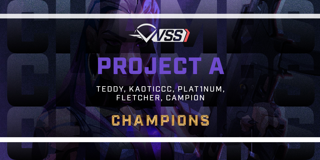 VanguardChamps's tweet photo. 🏆 @ProjectA_VAL are your Valorant Sunday Showdown #67 CHAMPIONS🏆

🥇 @TeddyTran_ 
🥇 @Kaoticcc1 
🥇 @plat1numOG 
🥇 @fletcherrVAL 
🥇 @Campion_tv https://t.co/NnOWLtowlO
