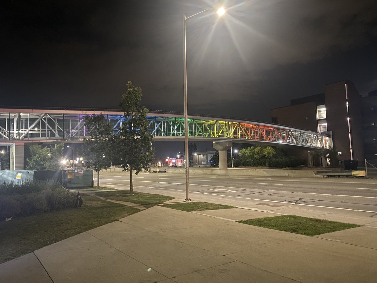 Algonquin College has officially lit up its pedestrian bridge in full rainbow colours to help kickstart Capital Pride Week. For more details check this link capitalpride.ca