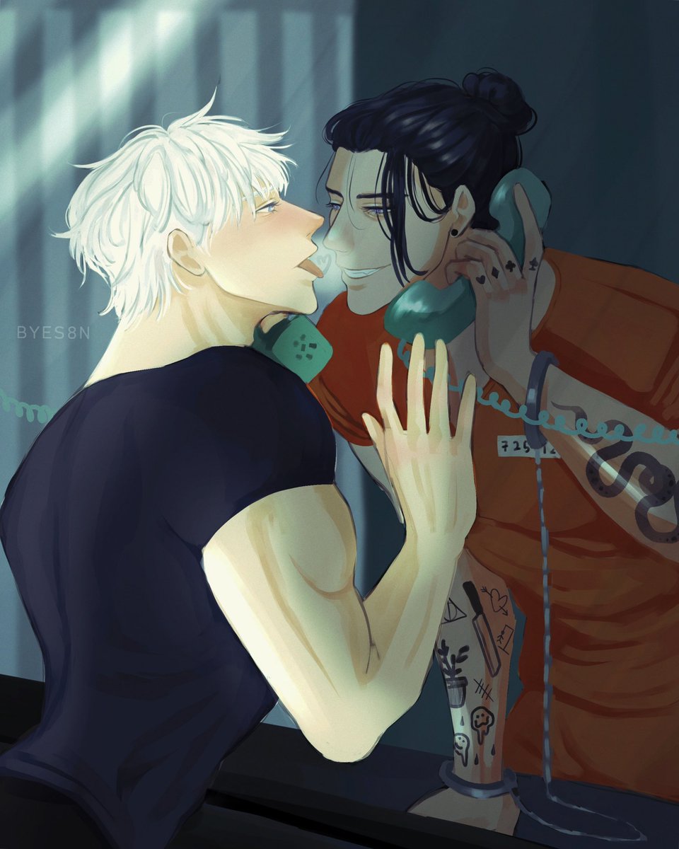 crackforsimps's tweet photo. au where geto is in prison and gojo is this thotty boyfriend and like.. yum https://t.co/oIXYQsYP22