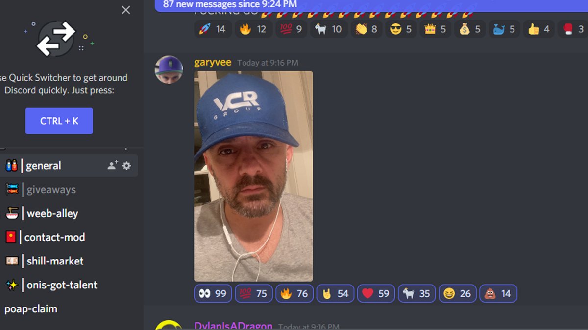 0n1Force's tweet photo. When you have @garyvee Sending videos in General Chat rooting you and the team on in Discord . . . YGMI 😮😮😮https://t.co/sGE1ghRbSw Hey @garyvee Let's get some 0N1s in your wallet! 🚀 #0N1Force #garyvee https://t.co/ZZjVq1qxrs