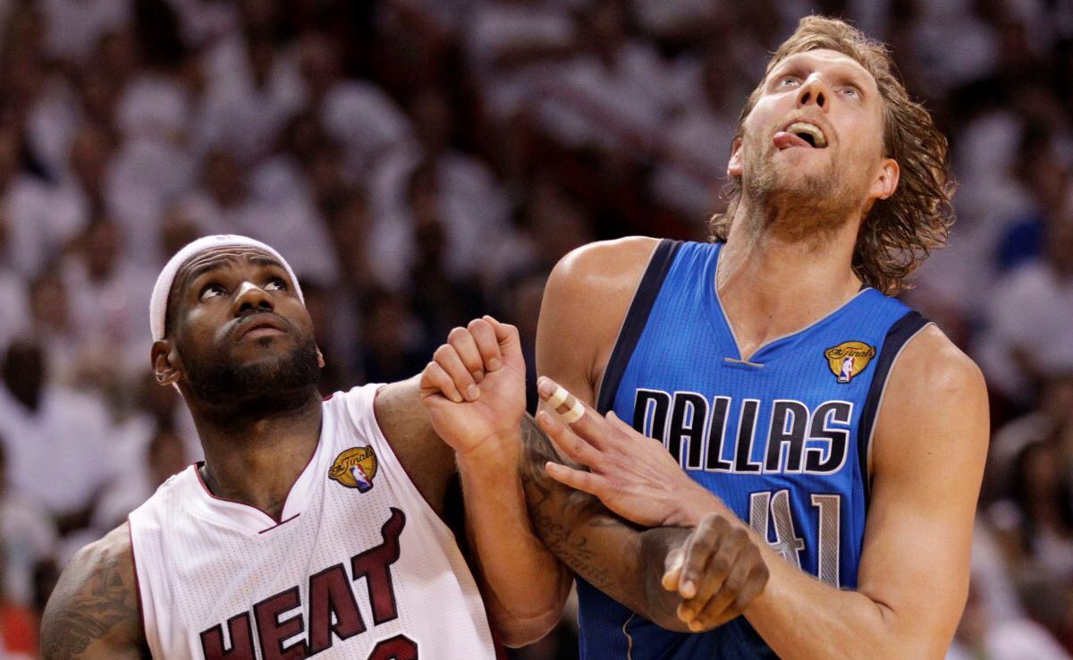 BronUniversity's tweet photo. DIRK NOWITZKI AND THE MAVS BEAT IN 2011: 

- LEBRON, WADE, BOSH (HEAT)
- KD, HARDEN, WESTBROOK (THUNDER) 
- KOBE, GASOL (LAKERS)
- ALDRIDGE, ROY (TRAIL BLAZERS) 

HE WENT 16-5 AGAINST THEM FOR A CHAMPIONSHIP 🏆

But the media wants to act like they were underdogs https://t.co/M1O5panIh2