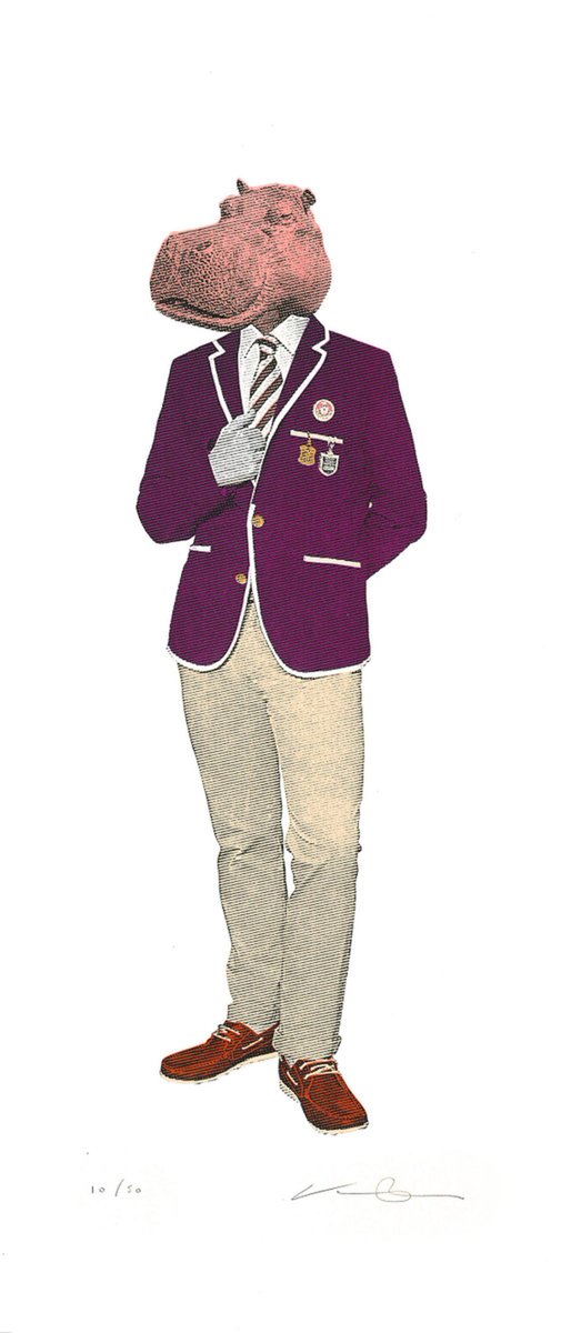 WomensArtForAll's tweet image. Kerry #Eggleton #WomensArt #Screenprint •Henley Hippo•