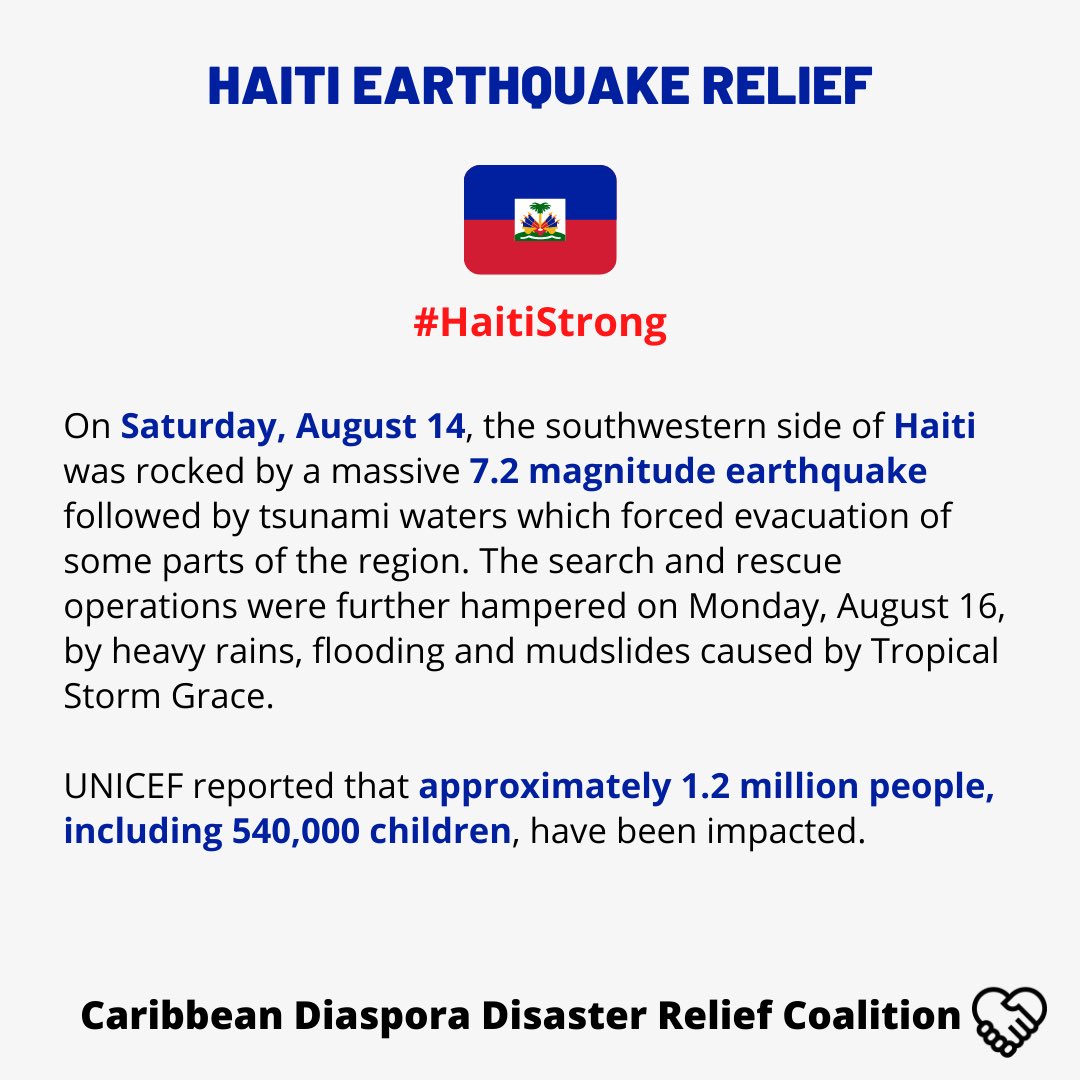 CariDayofGiving's tweet photo. Please continue to keep our Haitian brothers and sisters in your prayers. This week we will share how we are assisting and how you can also be assist. 

#Haiti #HaitiEarthquake https://t.co/aXjk2AnTDF