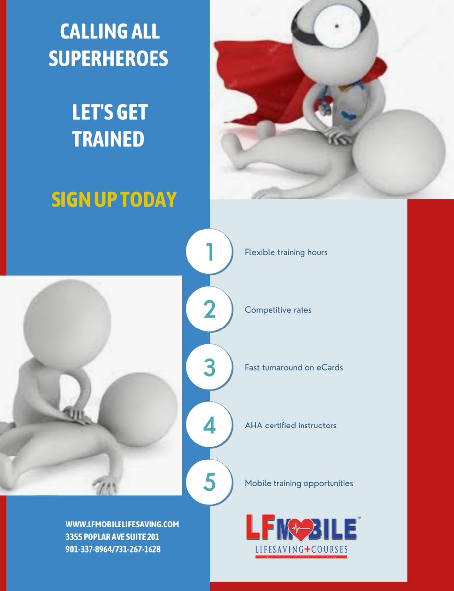 LfMobile's tweet photo. Get signed up. CPR training isn't just for Healthcare providers, it's for everyone. Call 901-337-8964, contact via website https://t.co/Q1TxepIHWW or email us at lfmobilelifesavingcourses@gmail.com. 
#CPR #cprsaveslives #savealife #whynot #COVID19 #Memphis https://t.co/EJJKsDThKX
