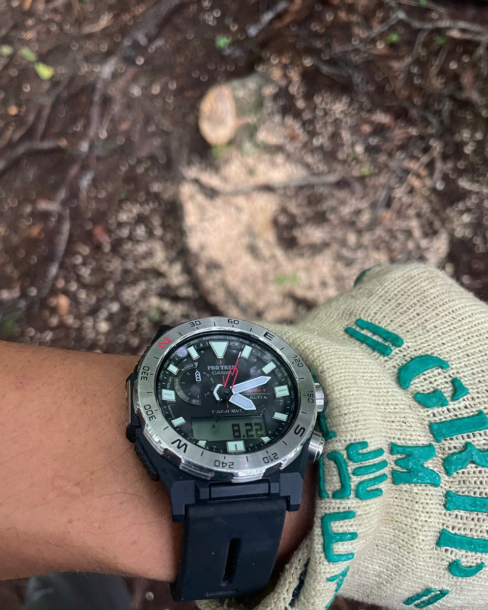 hana1976's tweet photo. 泥臭い登山道整備ような、本当にタフさが求められる場面でも大活躍。
何も気にせず作業に集中させてくれる、心強い相棒。
#プロトレック 
#protrek 
#prw6800 https://t.co/pPSNsYgqCH
