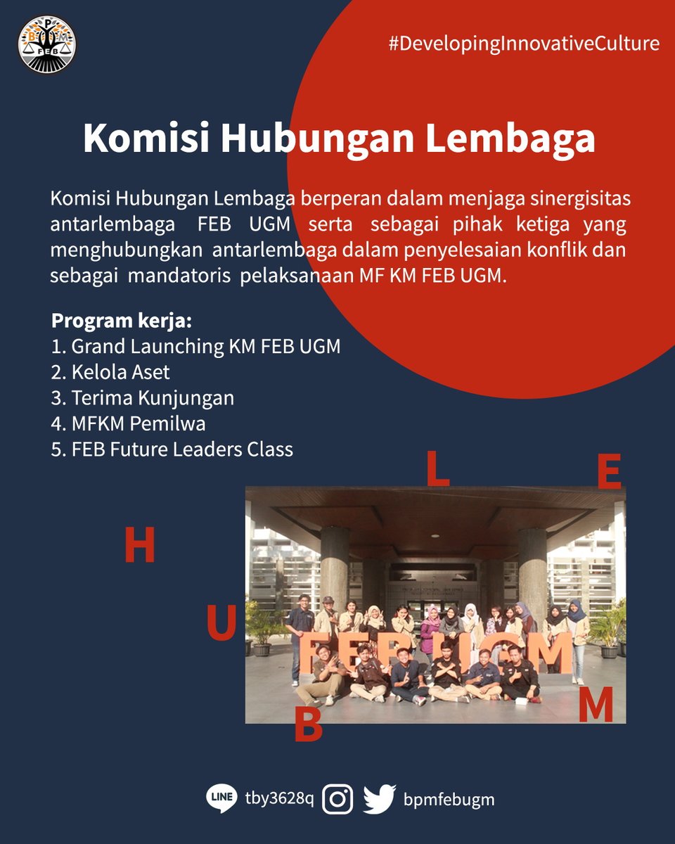 bpmfebugm's tweet photo. [KOMBIRDEP BPM FEB UGM]

Halo, Legislator Muda 👋
Sudah menemukan divisi yang tepat belum, nih? kalau belum, yuk geser ke kiri untuk melihat informasi selengkapnya mengenai divisi yang ada di BPM FEB UGM beserta program kerjanya ✨

BPM FEB UGM
#DevelopingInnovativeCulture https://t.co/zZuHy4eLXa