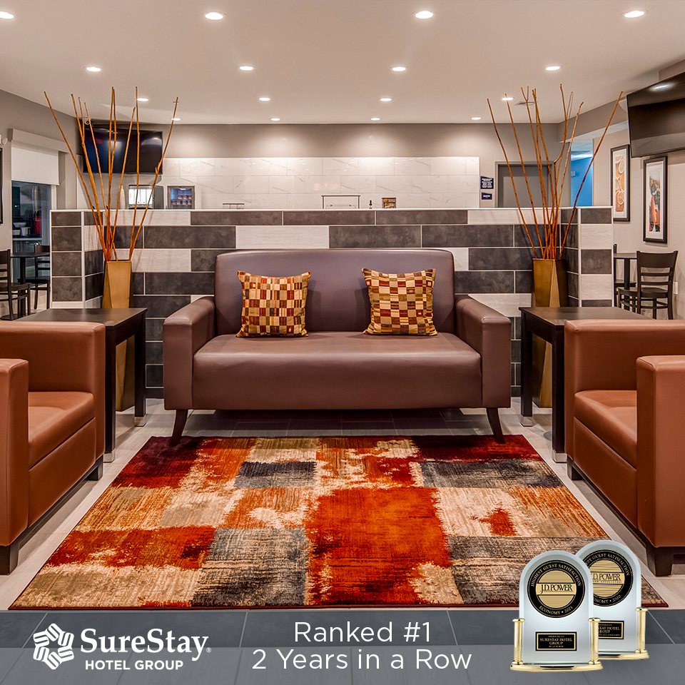 SureStay Hotel Group has been named #1 in Guest Satisfaction in the economy segment of the J.D. Power 2020 North America Hotel Guest Satisfaction Study. For J.D. Power 2020 award information, visit jdpower.com/awards. 📍: SureStay Plus Hotel by Best Western Humble