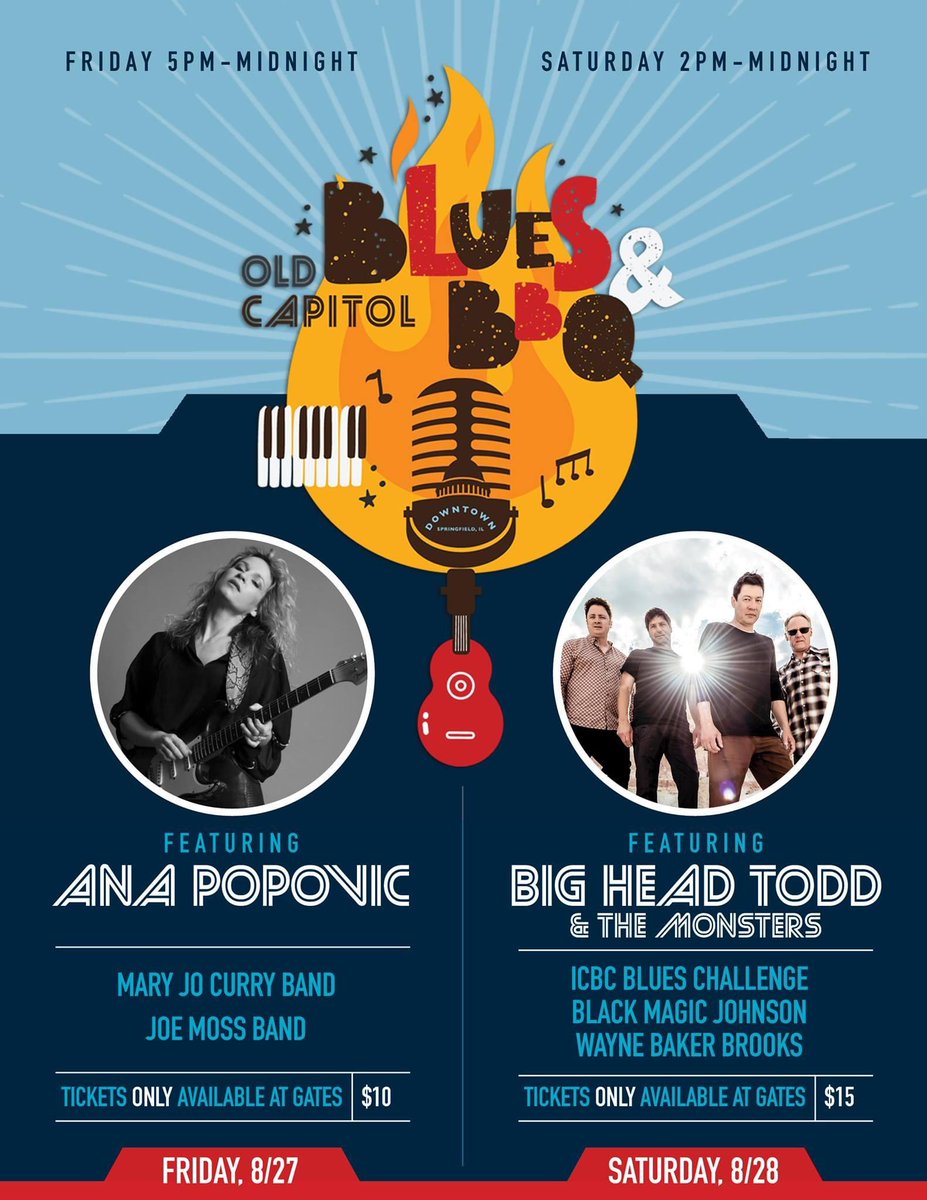 “We have a full tank of gas, half pack of cigarettes, it’s dark and we’re wearing sunglasses.” 
YOUR NEXT WEEKEND IS THIS!    #bluesmusic #bbq #SpringfieldIL #community #BHTM #ANA