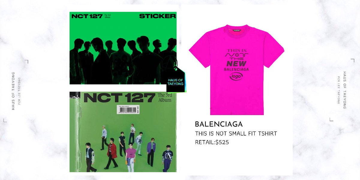 ⑉ SEEN ⑉
NCT 127 3rd Album Sticker  ⇢ Balenciaga
#TAEYONG #이태용 #태용     
#NCT127 
#NCT #NCT127_STICKER  #Who_is_STICKER 

@BALENCIAGA <a href="/NCTsmtown_127/">NCT 127</a>