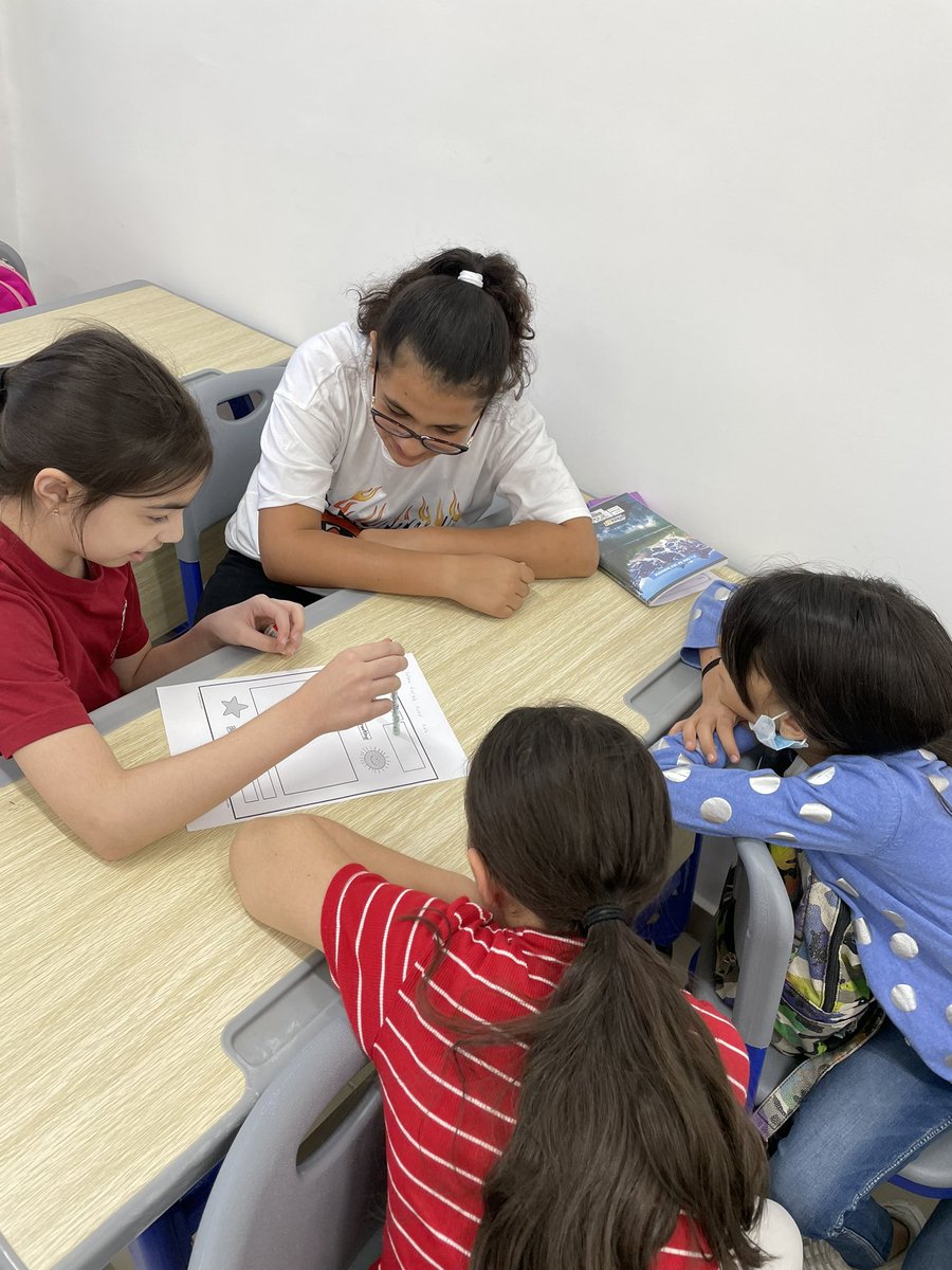 Grade five students are working hard to finish the assignment! #alfarid_star_academy