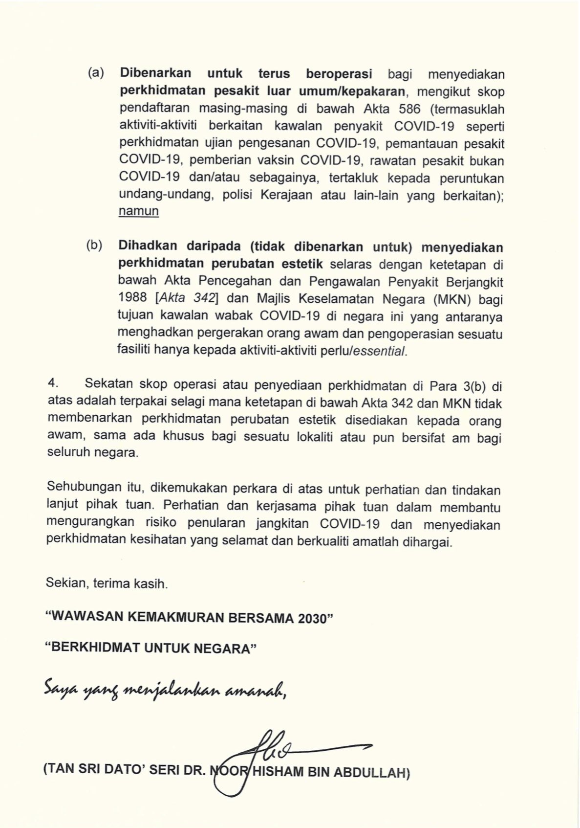 Ckaps En Twitter Perhatian Berikut Adalah Surat Kebenaran Dan Had Operasi Klinik Perubatan Swasta Untuk Juga Menyediakan Perkhidmatan Perubatan Estetik As An Area Of Interest Di Bawah Akta Kemudahan Dan Perkhidmatan Jagaan
