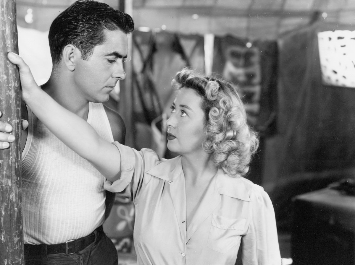 NIGHTMARE ALLEY ('47) was Tyrone Power's favorite film. According to his son, “The studio didn’t want him to do it,” said Power. “Of course, he had to promise, ‘I’ll do five more romantic comedies or whatever if you let me do this one picture.’” #SummerUnderTheStars