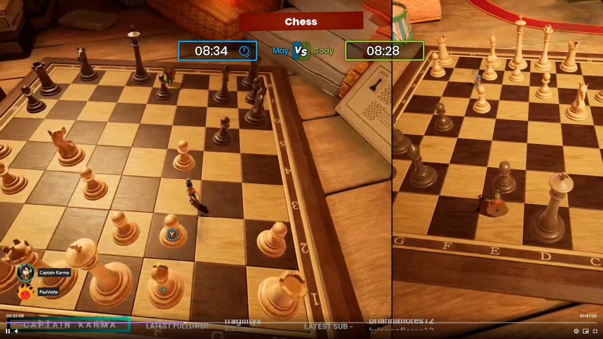 Captain__Karma's tweet photo. Some of the many fun things we got to do in It Takes Two! We actually performed at this club it was so cool! 

She beat me in chess but lets not talk about it lol
Check us out on #twitch 
https://t.co/7OiBqwcZe3
https://t.co/XJV4NixkTT

#ittakestwo #TwitchAffilate #streamer #game https://t.co/Otn4ow1xw3