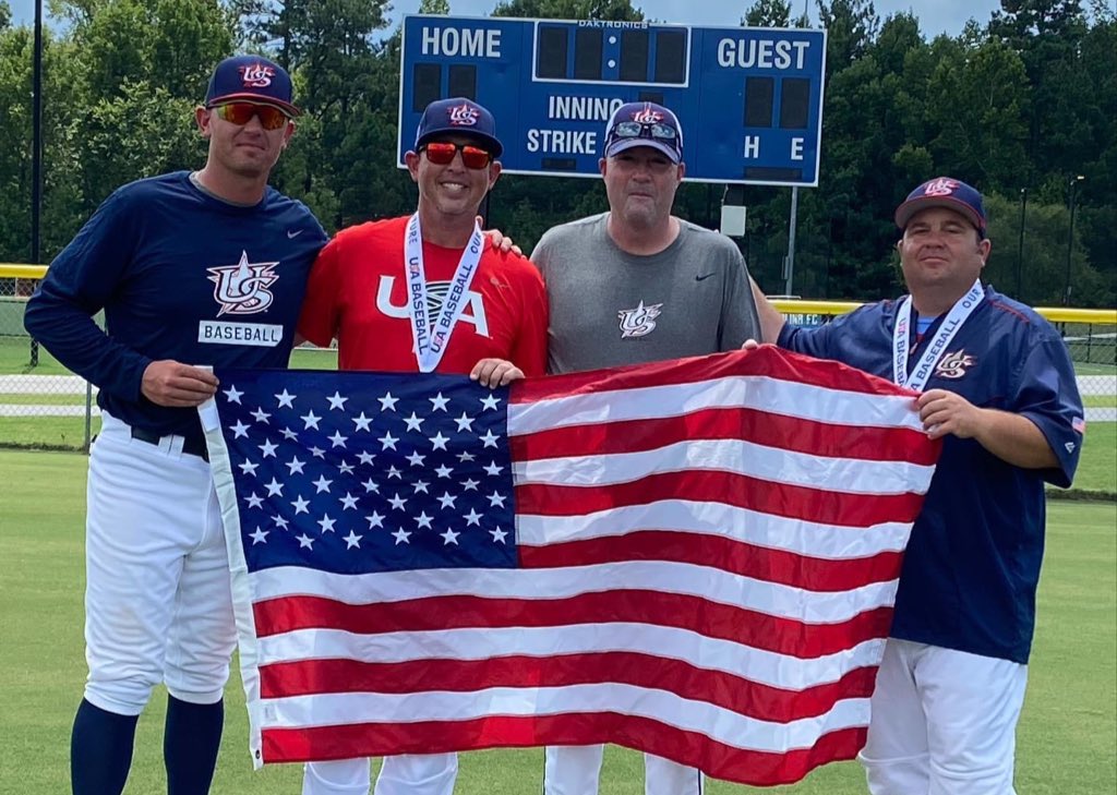MidwestNTIS's tweet photo. A tip of the cap to Lou Simios, Manager of our 12U 🥇Midwest Stripes, along with coaches Whannel and Wuis.  Great job!  #MidwestNTIS #ForGlory🇺🇸 https://t.co/fdC9cz2BOJ