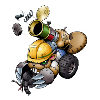 ジャンクモン 成長期 パペット型 ウイルス ジャンクパーツを背中の大砲