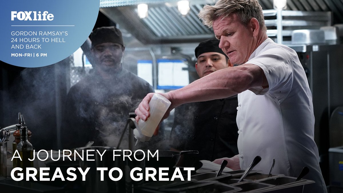 By retraining staff, redoing the menu, or reviving the kitchen, @GordonRamsay is going to do whatever it takes to save the drowning restaurants. Join him and his team on Gordon Ramsay's 24 Hours to Hell and Back, Mon-Fri, 6 PM, on Fox Life. https://t.co/SQs2vXHI28