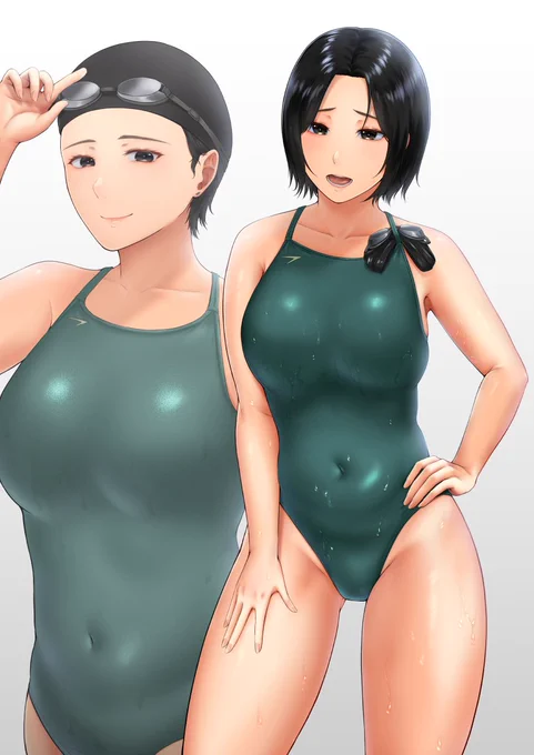 ぽちゃ競泳水着Skeb 
