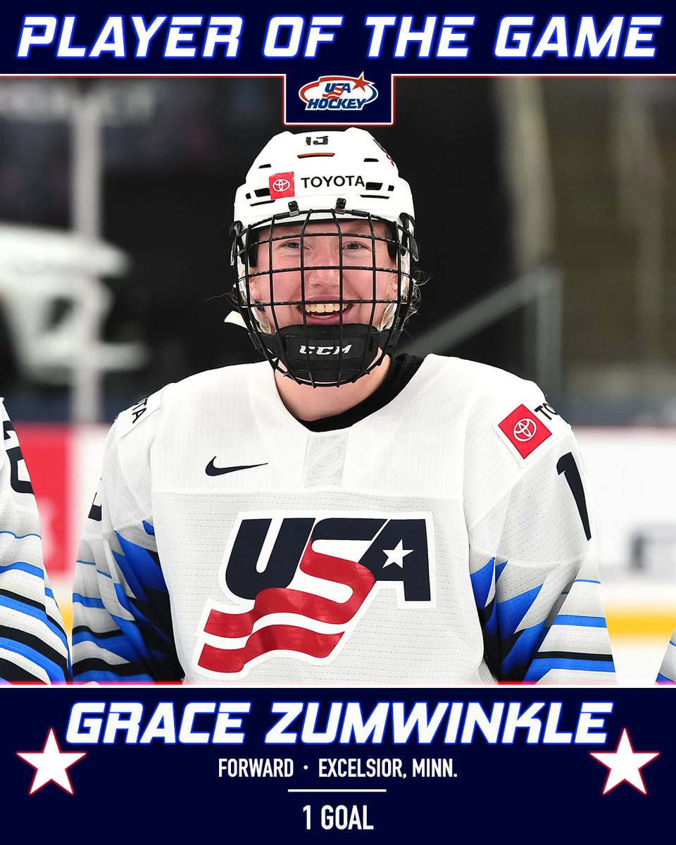 Two goals in her first two #WomensWorlds games? Heckuva start for @gracezumwinkle. 💪