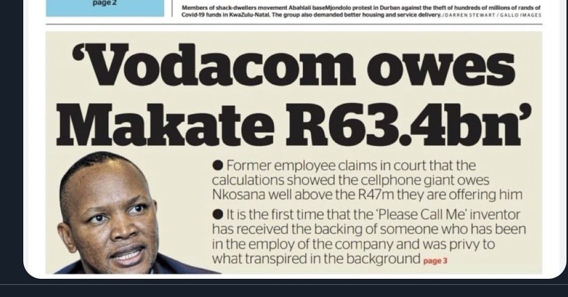 NelsonQ_Tau's tweet photo. #PleaseCallMe facts that mainstream media wont dare talk about. We shall provide it anyway for South Africans to understand how huge this matter is, Until @Vodacom and @VodafoneGroup do whats right by our Inventor. #CEOReview Judgement is imminent @IOL @insightfactor @LandNoli https://t.co/uybwSj3e0s