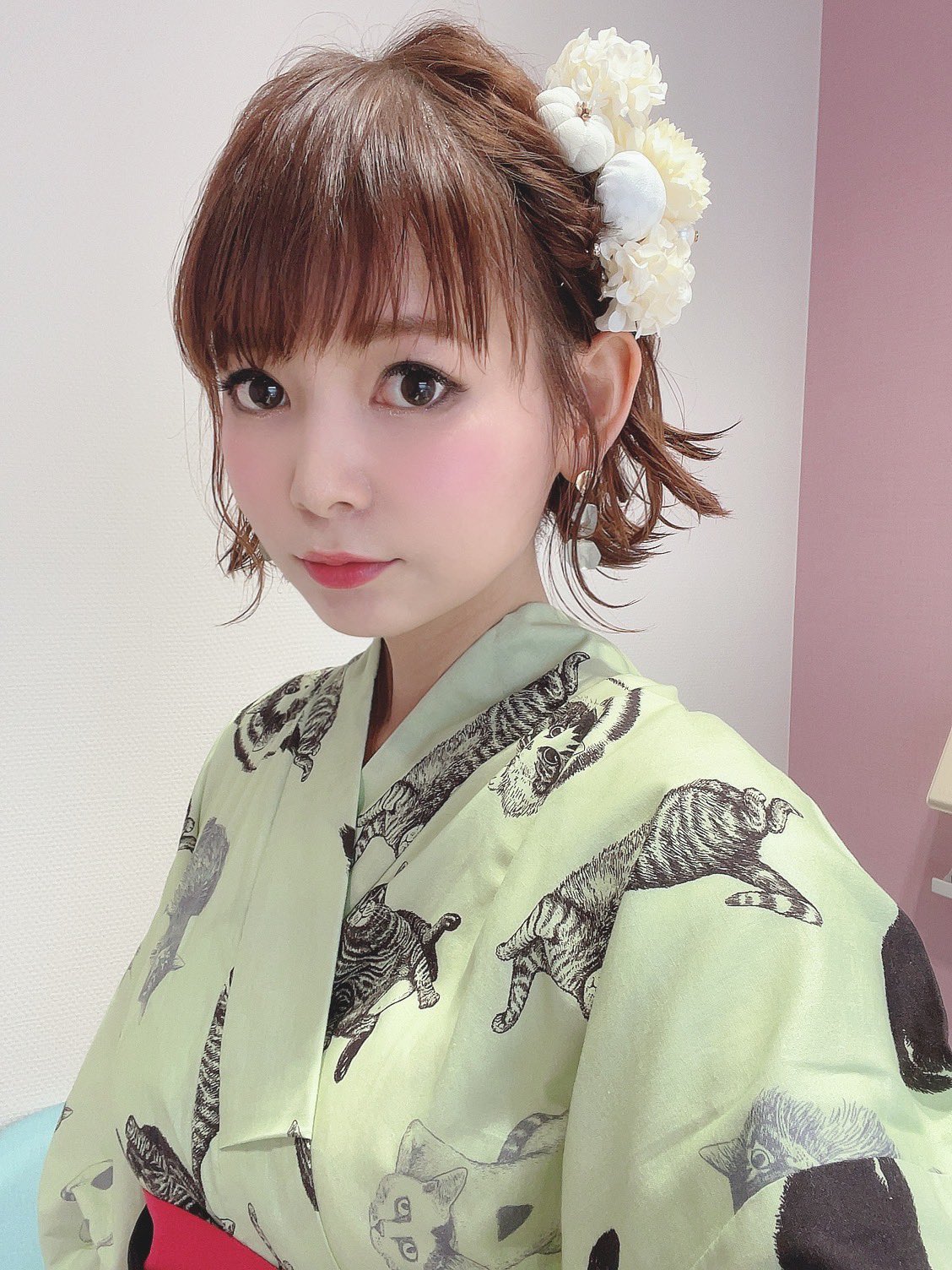 値引 ヒグチユウコ×mmts ゆかた 中川翔子 総柄 猫10匹 浴衣 - www