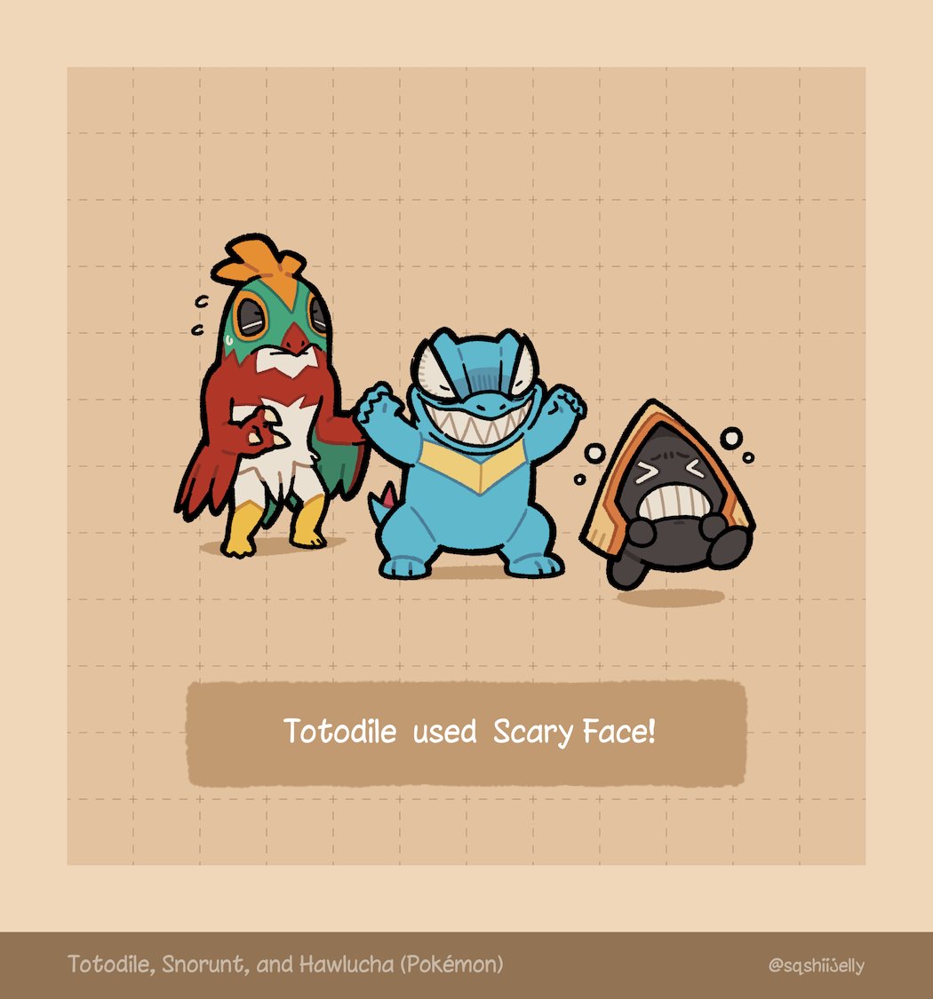 Totodile used Scary Face! : r/pokemon