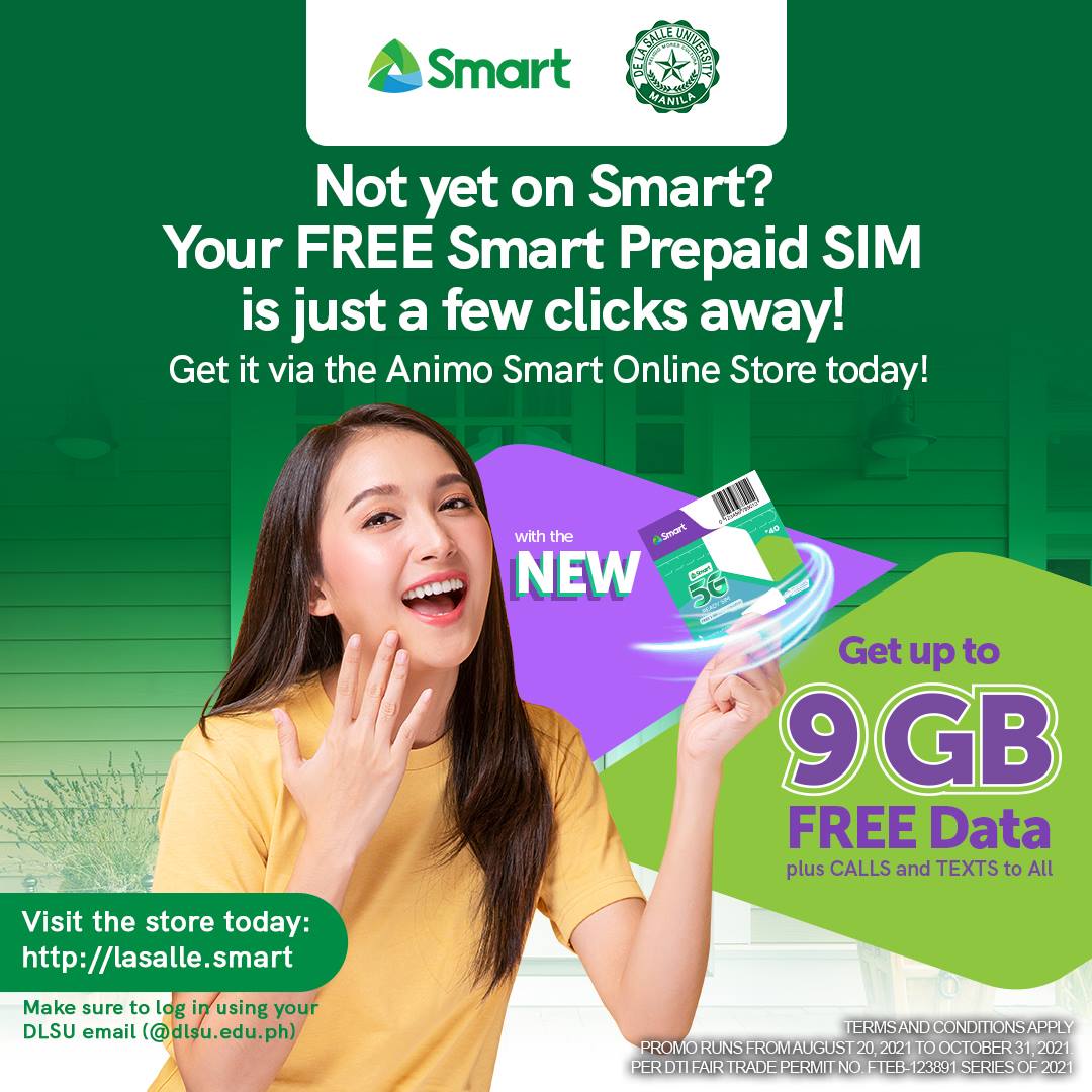 13thBMSC's tweet photo. What’s another item to add in your back-to-school starter pack? Smart Prepaid's newest 5G-ready SIM.

You can get up to 9 GB FREE Data, plus calls and texts to all network when you activate your new Smart Prepaid 5G-ready SIM. #FreeUpTo9GB https://t.co/krvbtLE9aH