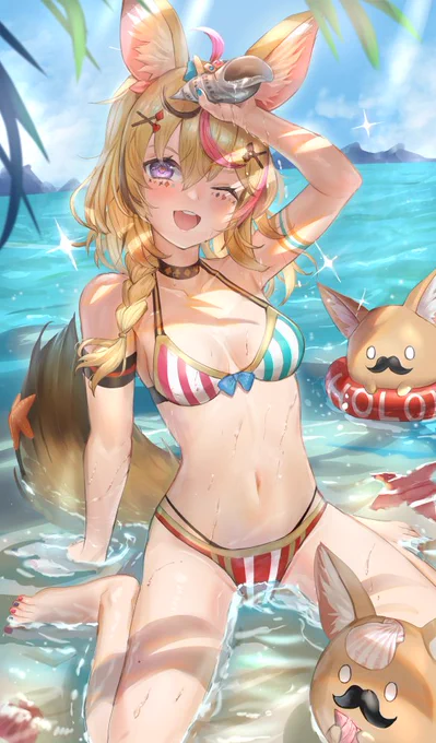 水着ポルカ
#絵まる 
