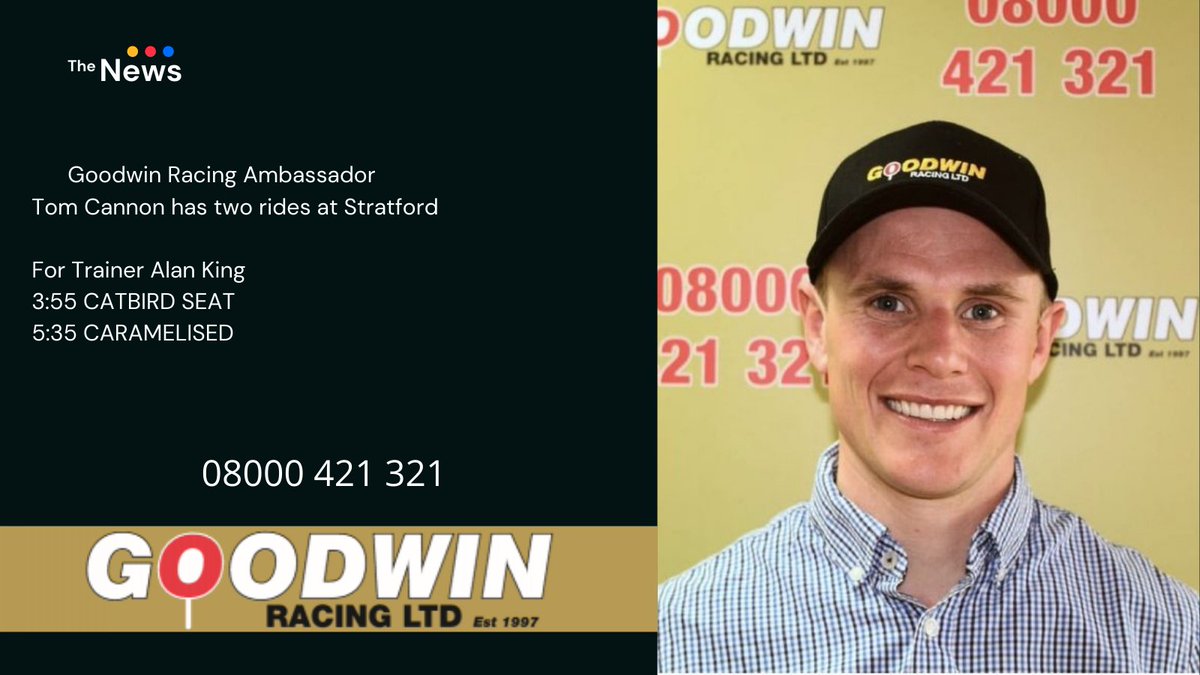 SimonlongRacing's tweet photo. @Goodwin_Racing Ambassador @tomcannon2 has two rides @stratfordraces https://t.co/3mZx05nMyH