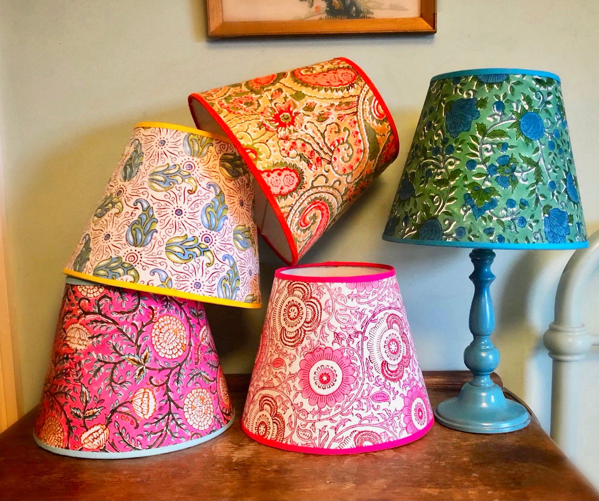 Really love this, from the Etsy shop SweeMei. etsy.me/3moIreR #etsy #indianlampshade #blockprintlampshade #florallampshade #empirelampshade #pinklampshade #yellowlampshade #bluelampshade #greenlampshade #orangelampshade