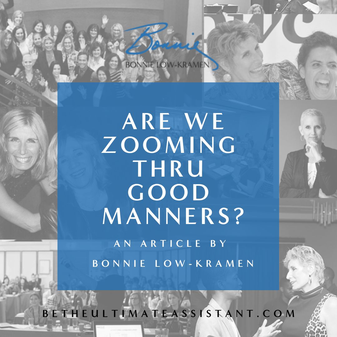 BonnieLowKramen's tweet photo. In a workplace that has just transformed, do good manners, common courtesy, & civility still matter? The answer is yes. More than ever. Manners just look a little different these days. Here’s what I mean: https://t.co/vN4GWgHjbI
#Professionalism #ExecutiveAssistantTraining https://t.co/DKfxEZXuKY