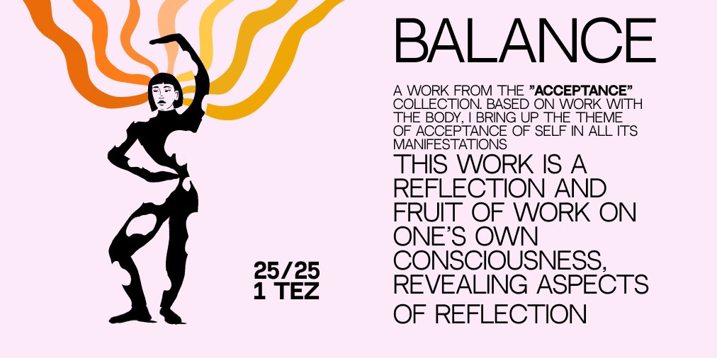 soysowa's tweet photo. hello! new drop on @hicetnunc2000
"BALANCE" 
The second Work from the Acceptance collection.
25/25 
1 tez
@onhicetnunc
 https://t.co/EdWgFsJIuO

 #nft #NFTs #nftcollector #nftart #hicetnunc #hicetnunc2000 #nftartist #hic #hen #NFTartists #tezos #CleanNFT https://t.co/xzFnM2auci