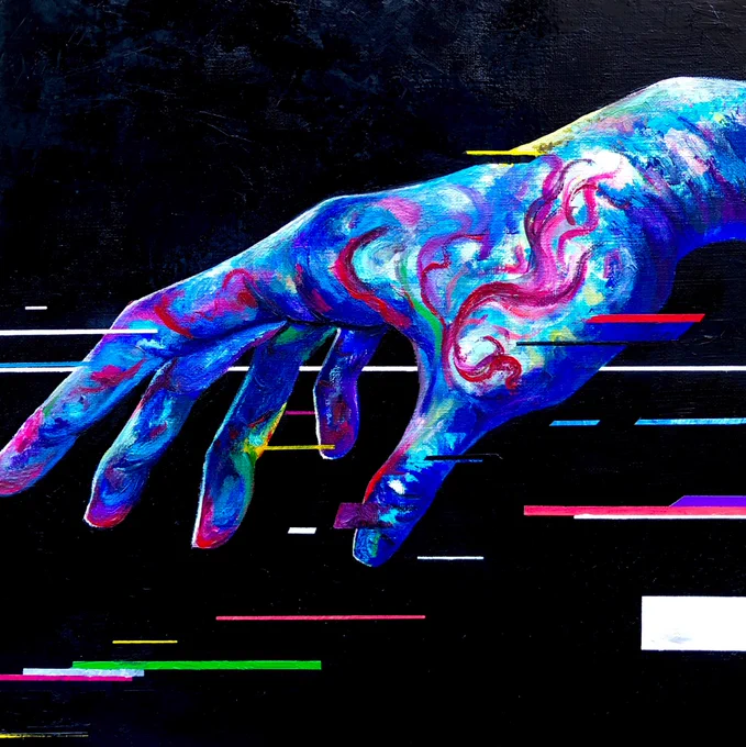 「過去・未来」

S4号   約2ヶ月
#油絵 #painting #イラスト 
#絵描きさんと繋がりたい 